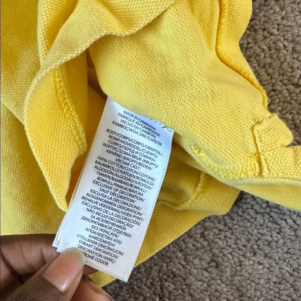Polo Ralph Lauren Yellow Classic Fit Short Sleeve Pony Logo Polo Shirt SIZE 4